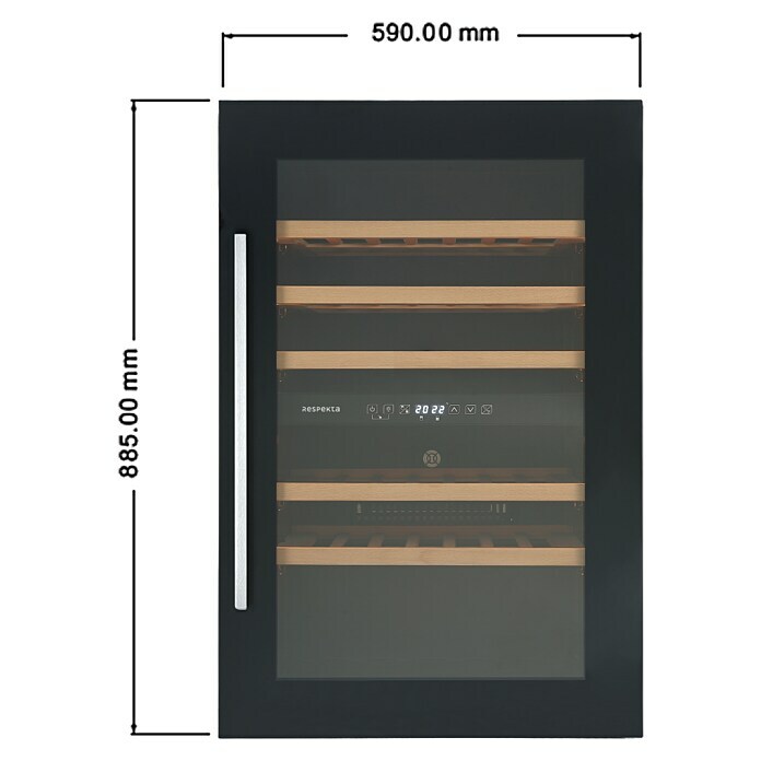 Respekta Weinkühlschrank Bruno (Einbaugerät, L x B x H: 56,3 x 59 x 88,5 cm, Schwarz) | BAUHAUS