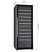 Respekta Weinkühlschrank WKS77 (Passend für: 77 Flaschen, L x B x H: 57,5 x 48 x 128,5 cm, Schwarz) | BAUHAUS