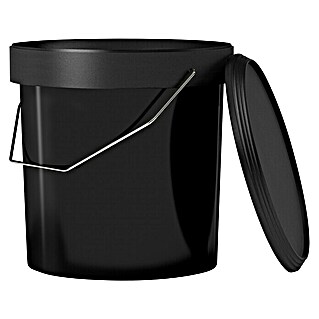 Cubeta plastico negra con asa para pintura 8 L
