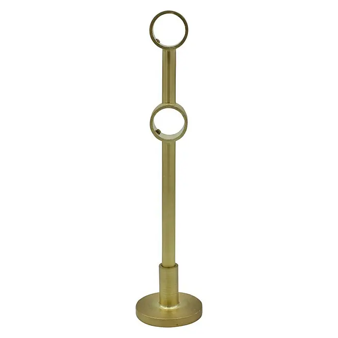 Expo Ambiente Doppelträger Wire - Messingoptik matt, Geeignet für: Gardinenstangen Ø 20 mm, Länge: 21 cm - Goldener Gardinenständer mit zwei Halteringen für Gardinenstangen. Ein dekoratives Accessoire für Ihr Zuhause.