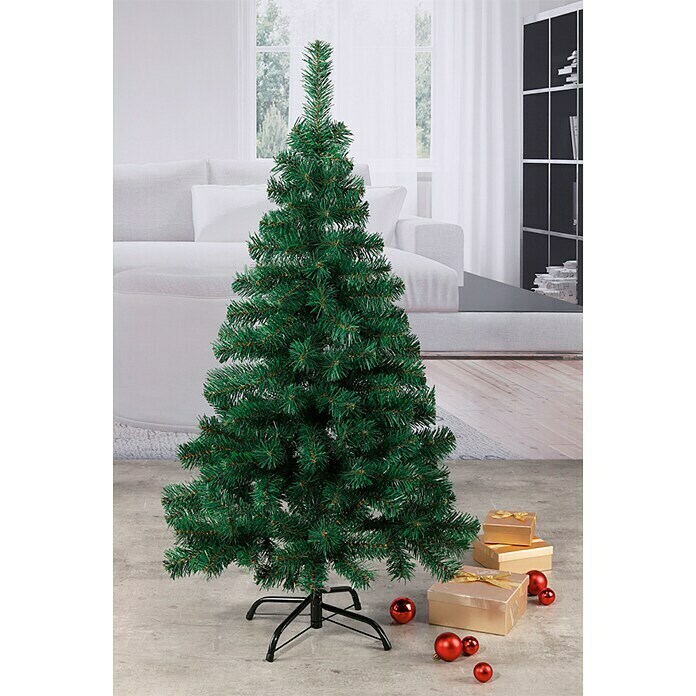 Künstlicher Weihnachtsbaum (Höhe: 150 cm, Mit Standfuß, 320 Zweige, Grün)