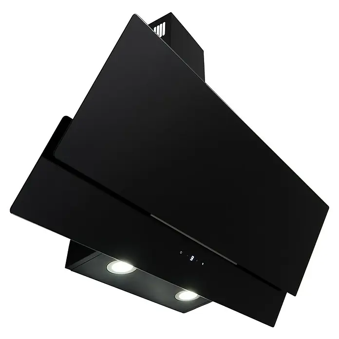 Respekta Schräghaube Nika - Breite: 89,5 cm, Max. Gebläseleistung Abluftbetrieb: 616,4 m³/h, Schwarz - Schwarze Dunstabzugshaube mit integrierter Beleuchtung für moderne Küchen, die Funktionalität und Stil vereint.