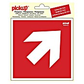 Pickup Sticker (Motief: Aanwijzings-pijl, 15 x 15 cm, Rood/wit)