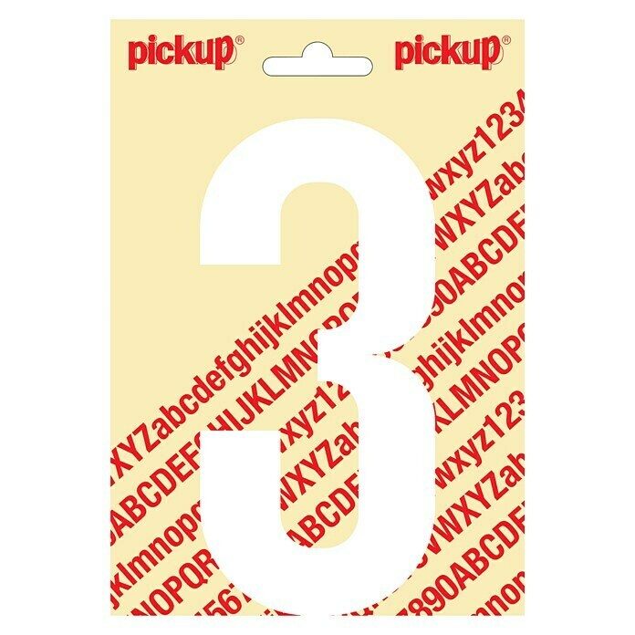 Pickup Sticker (Motief: 3, Wit, Hoogte: 150 mm)