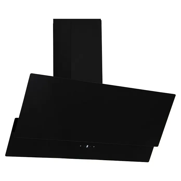 Respekta Schräghaube Nika - Breite: 89,5 cm, Max. Gebläseleistung Abluftbetrieb: 616,4 m³/h, Schwarz - Schwarze Dunstabzugshaube für die Küche. Sie ist elegant und modern.