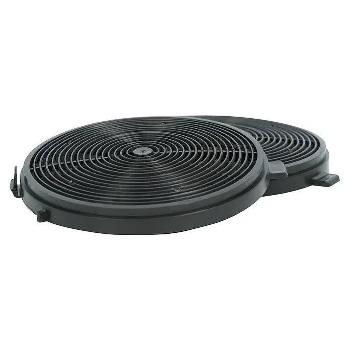 Respekta Aktivkohlefilter MIZ 5000Kunststoff, Gesamtstückzahl: 2 Stk., Passend für: Respekta Dunstabzugshaube CH 77060 S, CH 77060 W, CH 77090 & CH 77090 - Zwei Dunstabzugshaubenfilter aus Aktivkohle. Diese runden Filter sind für die Reinigung der Luft in der Küche konzipiert.