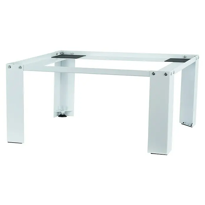 Respekta Waschmaschinenerhöhung - 51 x 61 x 30,3 cm, Traglast: 150 kg, Weiß - Weißer Geräteunterschrank mit vier Beinen und verstellbaren Füßen für Waschmaschine oder Trockner.