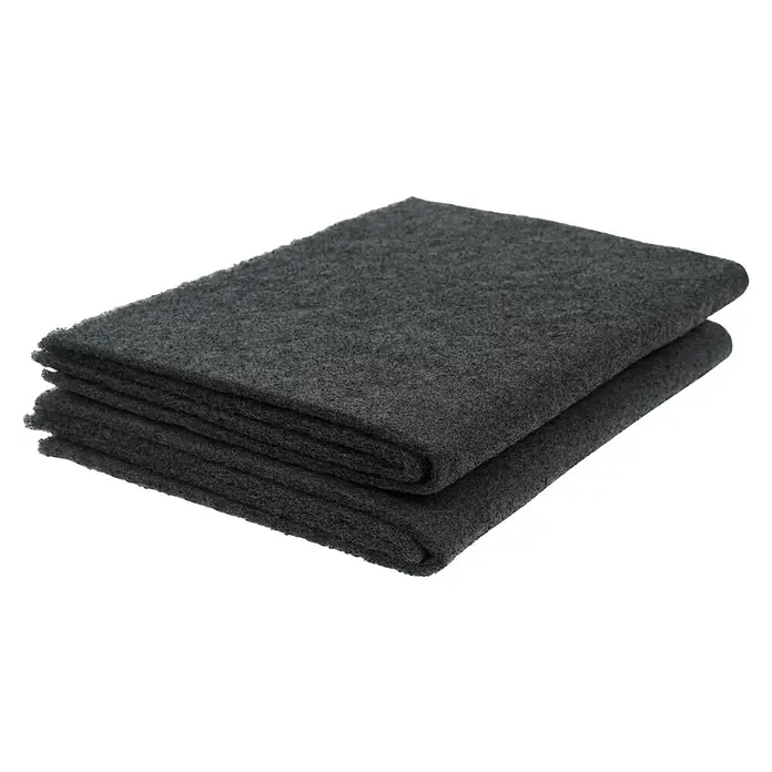 Respekta Kohlefiltermatte MI 150 KN - L x B: 40,7 x 27 cm, Kunststoff, 2 Stk., Passend für: Respekta Dunstabzugshauben DH 4679, DH 520, DH 540, DH 610, DH 620, DH 630, DH 640 - Stapel grauer Industriepads. Ideal zum Aufsaugen von Öl, Wasser und anderen Flüssigkeiten in industriellen Umgebungen.