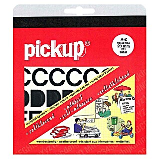 Pickup Sticker (Letters, Zwart, Hoogte: 20 mm)
