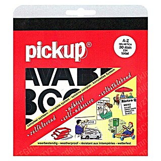 Pickup Sticker (Letters, Zwart, Hoogte: 30 mm)
