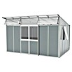 Vitavia Gerätehaus Kosmos 11500 (Außenmaß inkl. Dachüberstand (B x T): 392,8 x 295 cm, Aluminium, Alu/ Grau) | BAUHAUS