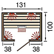 Finnwood Infrarotkabine Svea 2 by WEKA (2.050 W, 5 Keramikstrahler, 100 x 131 x 196 cm) | BAUHAUS