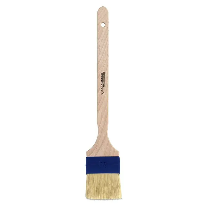 Profi Depot by Storch-Ciret Eckenstreicher - Breite Borsten: 75 mm, Mischborsten, Holz, 42,5 cm - Pinsel mit hellem Holzgriff und blauer Borstenbefestigung. Ideal für präzise Farbaufträge und detailreiche Arbeiten.