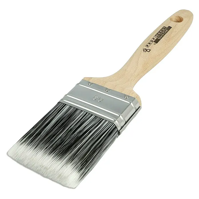 Profi Depot by Storch-Ciret Lackierpinsel - Breite Borsten: 60 mm, Holz, Stärke Borsten: 9 mm - Detailaufnahme eines ProfiDepot by Storch-Ciret Flächenstreichers, ideal für professionelle Malerarbeiten und präzise Anstriche.