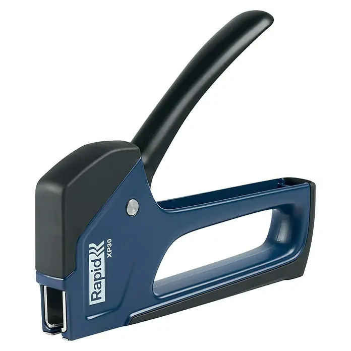 Rapid Montagezange XP30 - Passend für: Für Schrauben M4, M5 und M6 in Hohlwanddübeln - Ein blauer Rapid XP30 Tacker, ein robustes Werkzeug zum einfachen und effizienten Heften von Materialien im Büro oder zu Hause.