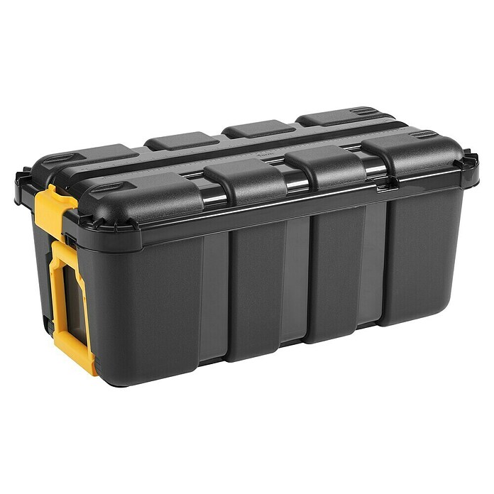 Aufbewahrungsbox (L x B x H: 79 x 39 x 35 cm, Kunststoff, Schwarz)