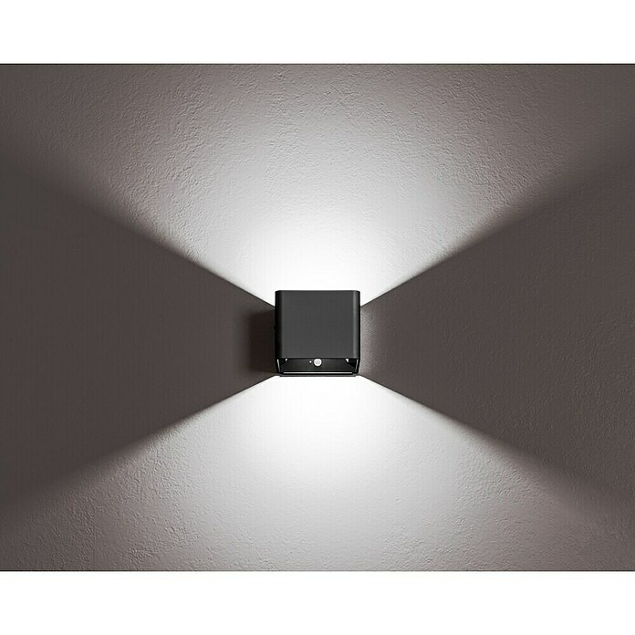 Lavida Akumulatorska stenska svetilka Lucca  (Do x Š x V: 10 x 10 x 8 cm, 1,2 W, Črne barve, Toplo bela) | 3111 - Akkuleuchte dekorativ | CAJB - Outdoorleuchten Akku | CAJ - Outdoorleuchten | CA - Beleuchtung | C - Elektro | BAUHAUS