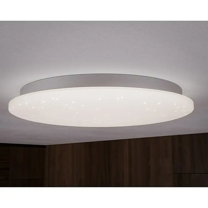 Reality Leuchten LED-Deckenleuchte Kato Starlight - 27 W, L x B x H: 60 x 60 x 12 cm, Weiß, Mehrfarbig - Elegante LED-Deckenleuchte mit Sterneneffekt. Die moderne Lampe sorgt für eine angenehme und helle Beleuchtung in jedem Raum.