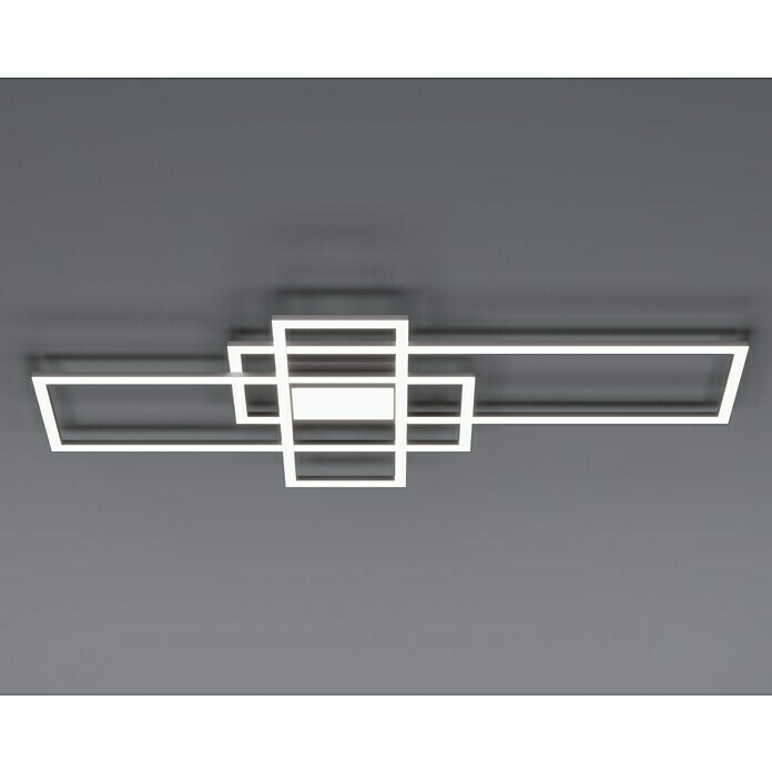 Trio Lighting Plafón LED Irvine (60 W, L x An x Al: 6,5 x 105 x 42 cm, Níquel mate) | BAUHAUS