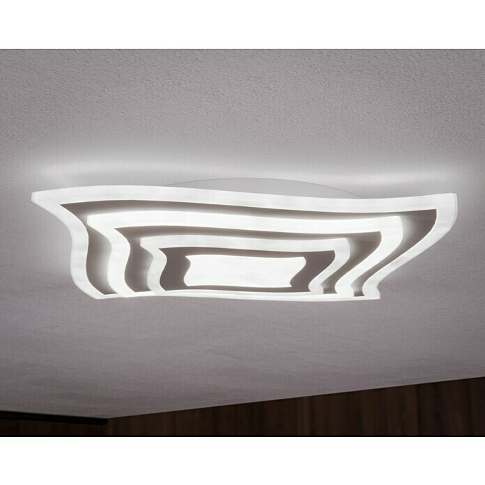 Fischer & Honsel LED-Deckenleuchte Gorden (38 W, L x B x H: 43 x 43 x 6 cm, Weiß, Mehrfarbig) | BAUHAUS