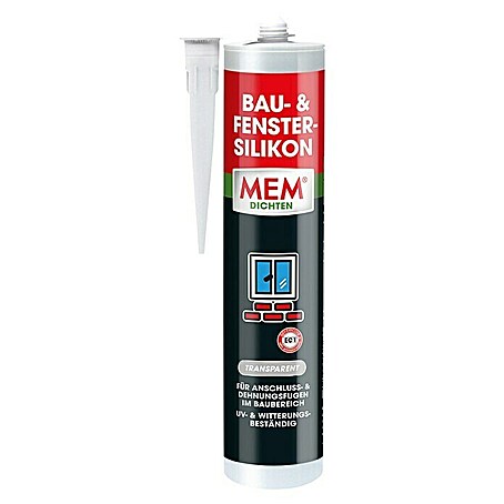 MEM Bau- & Fenstersilikon (Transparent, 300 ml)