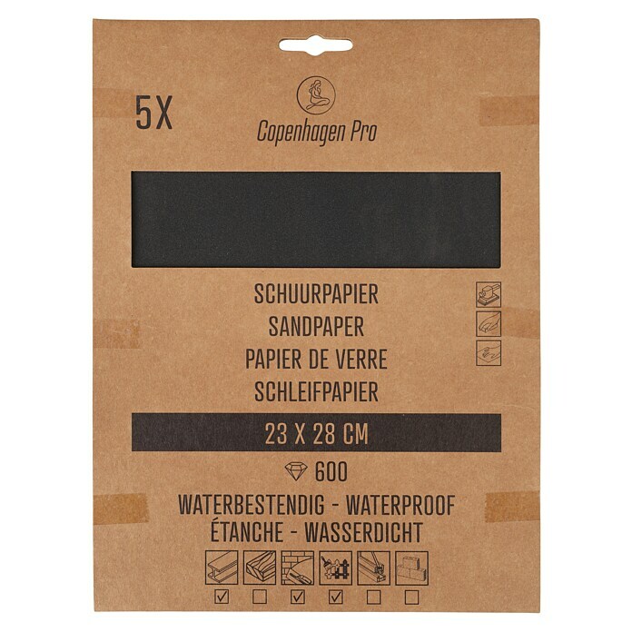 Copenhagen Pro Schuurpapier (Korreling: 600, l x b: 28 x 23 cm, 5 st.) | BAUHAUS