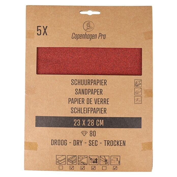 Copenhagen Pro Schuurpapier (Korreling: 80, l x b: 28 x 23 cm, 5 st.) | BAUHAUS