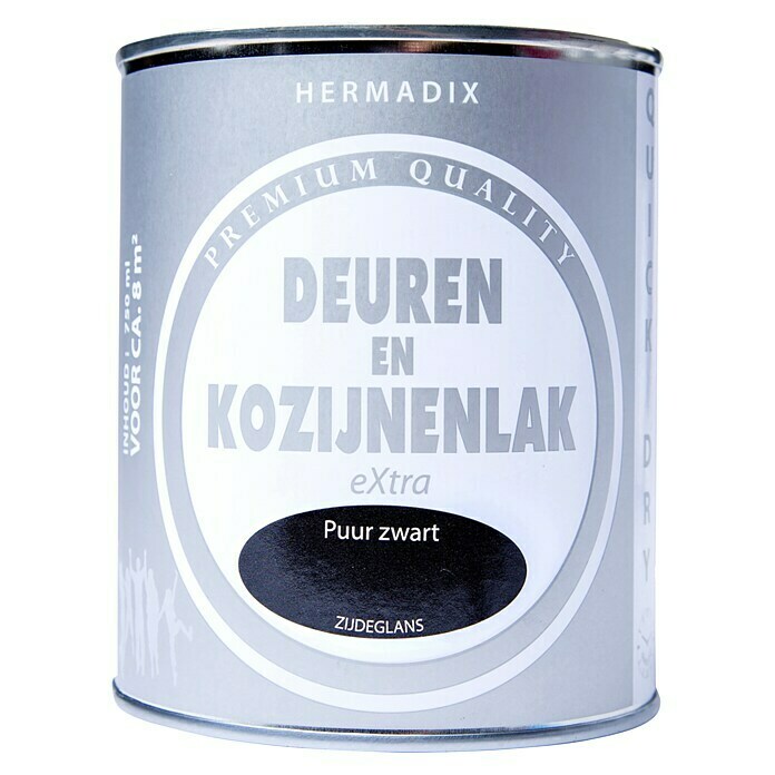 Hermadix Lak voor kozijnen en deuren (Zijdeglans, 750 ml, Zwart) | BAUHAUS