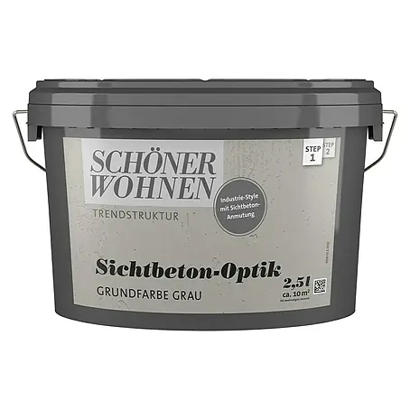 SCHÖNER WOHNEN-Farbe Trendstruktur Farbeffektputz Sichtbeton-Optik Grundfarbe