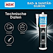 MEM Silikon Bad- & Sanitär-Silikon (Weiß, 300 ml) | BAUHAUS