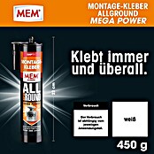 MEM Montagekleber ALLGROUND Mega Power (Weiß, 450 g)