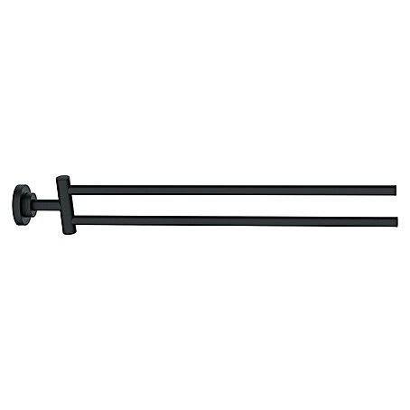 Camargue Lyon Handtuchhalter (2-armig, Schwarz, Matt)