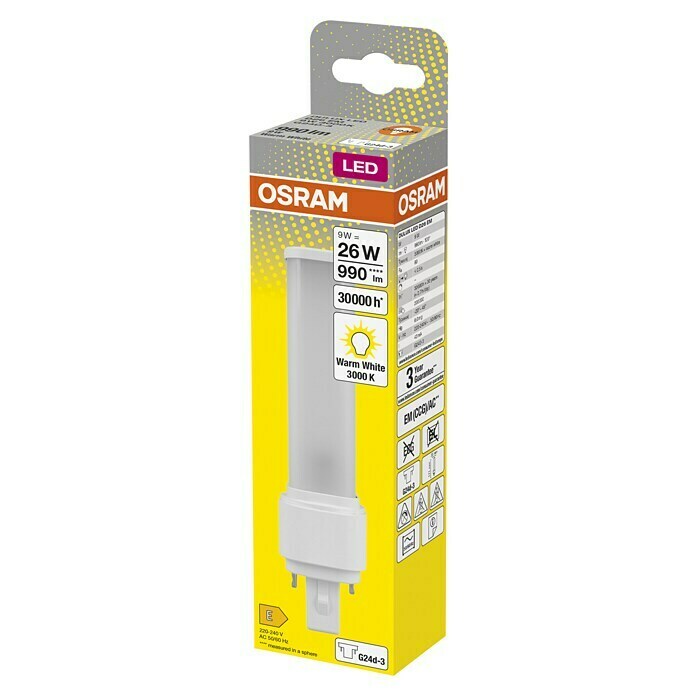 Osram Dulux D Tubo LED (10 W, Blanco cálido, 170,5 mm)