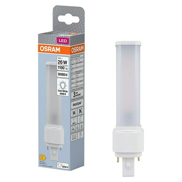 Osram Dulux D Tubo de LED (10 W, Blanco frío, 170,5 mm)