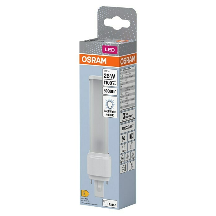 Osram Dulux D Tubo de LED (10 W, Blanco frío, 170,5 mm)