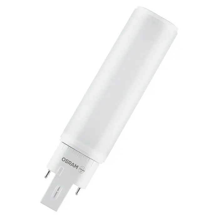 Osram LED-Röhre DULUX LED D/E - Länge: 14,28 cm, Warmweiß, 7 W, 770 lm, G24q-2 - Abbildung einer OSRAM LED-Lampe. Diese Leuchte bietet eine effiziente Beleuchtung und ist langlebig, ideal für diverse Anwendungen.