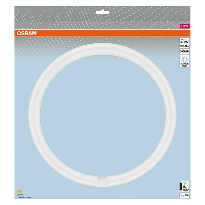 Osram LED Leuchtstoffröhre LED TUBE T9 EM (Länge: 40 cm, Kaltweiß, 24 W, 2 900 lm, G10q) | BAUHAUS