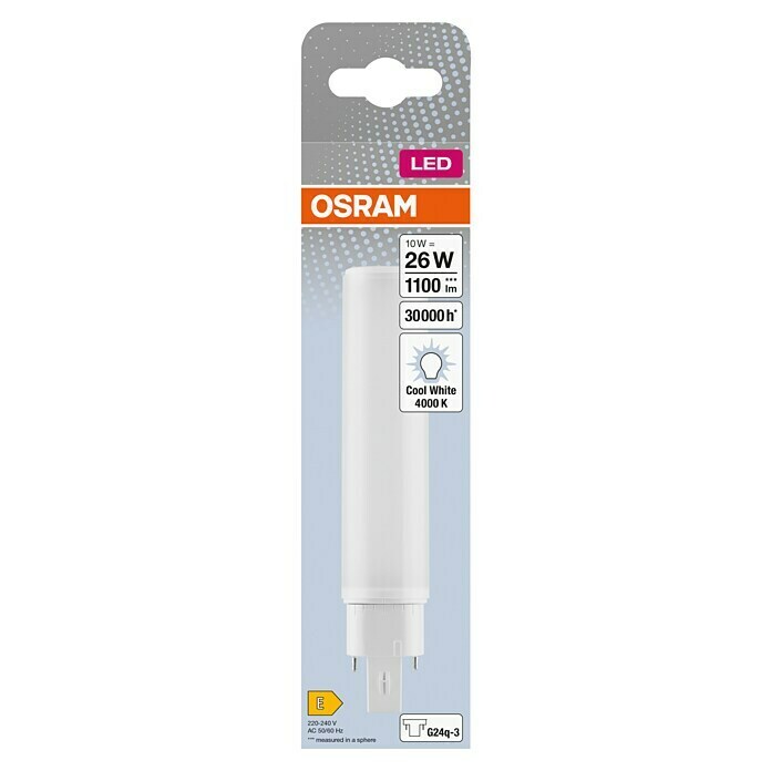 Osram Dulux D Bombilla LED (G24q-3, No regulable, Blanco neutro, 1.100 lm, 10 W, 1 ud.) | BAUHAUS