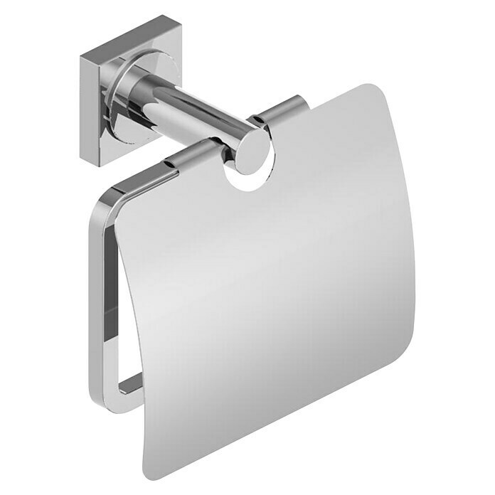 Camargue Cannes Toilettenpapierhalter (Mit Deckel, Silber)