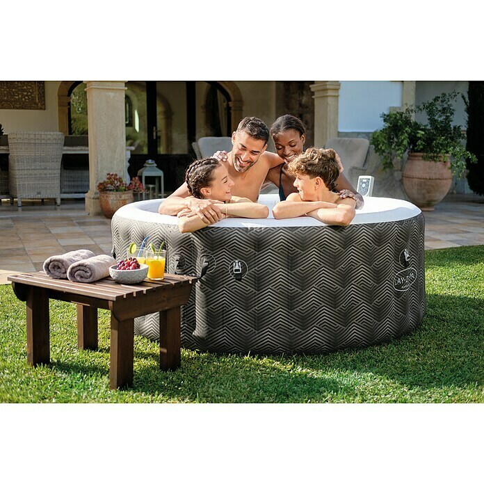 Bestway Lay-Z-Spa Mobil-Whirlpool Barbuda AirJet (Ø x H: 180 x 66 cm, Grau, 669 l) | BAUHAUS