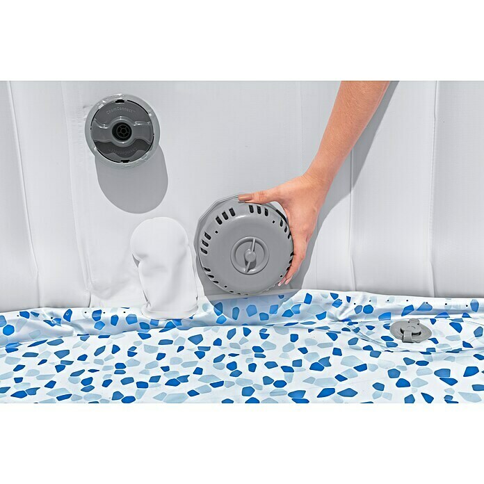 Bestway Lay-Z-Spa Mobil-Whirlpool Barbuda AirJet (Ø x H: 180 x 66 cm, Grau, 669 l) | BAUHAUS