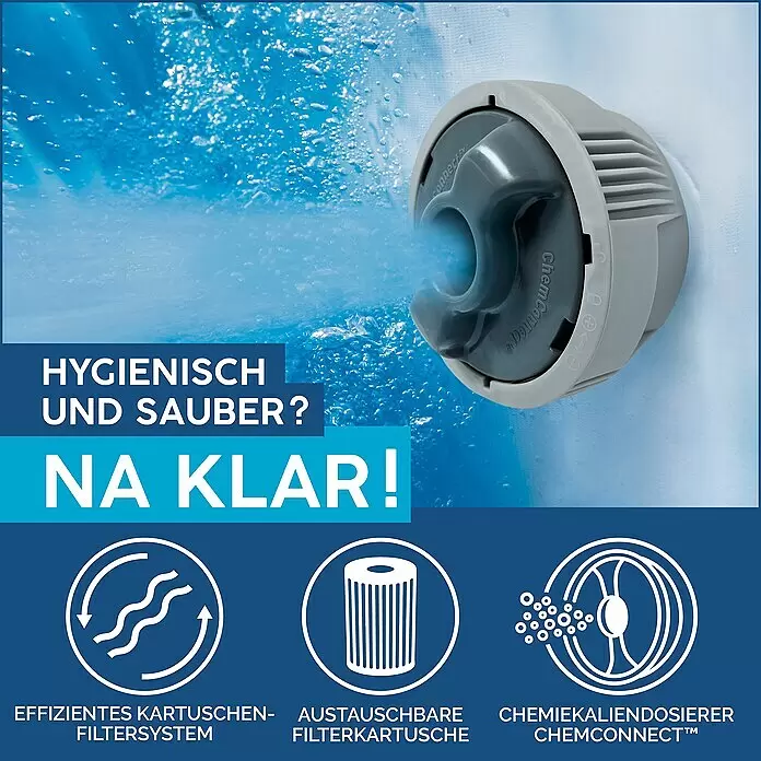 Bestway Lay-Z-Spa Mobil-Whirlpool Barbuda AirJetØ x H: 180 x 66 cm, Grau, 669 l