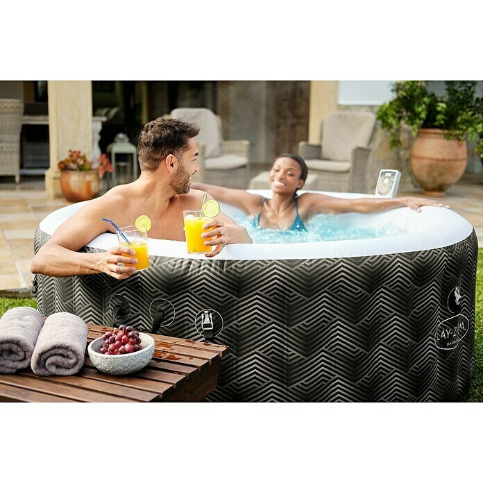 Bestway Lay-Z-Spa Mobil-Whirlpool Barbuda AirJet (Ø x H: 180 x 66 cm, Grau, 669 l) | BAUHAUS