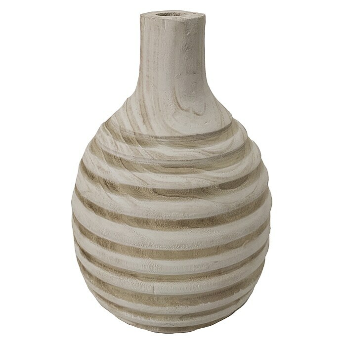 Vase Viana (Ø x H: 19 x 26 cm, Holz, Natur) | BAUHAUS