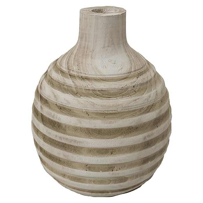 Vase Viana (Ø x H: 18 x 21 cm, Holz, Natur) | BAUHAUS