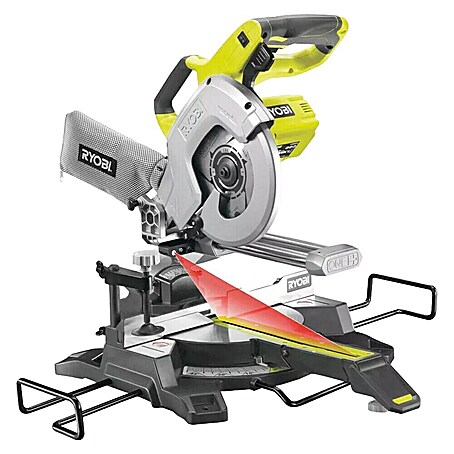 Ryobi ONE+ Akku-Kapp- & Gehrungssäge R18MS216-0 (18 V, Li-Ionen, Ohne Akku, Leerlaufdrehzahl: 0 U/min - 3 200 U/min)