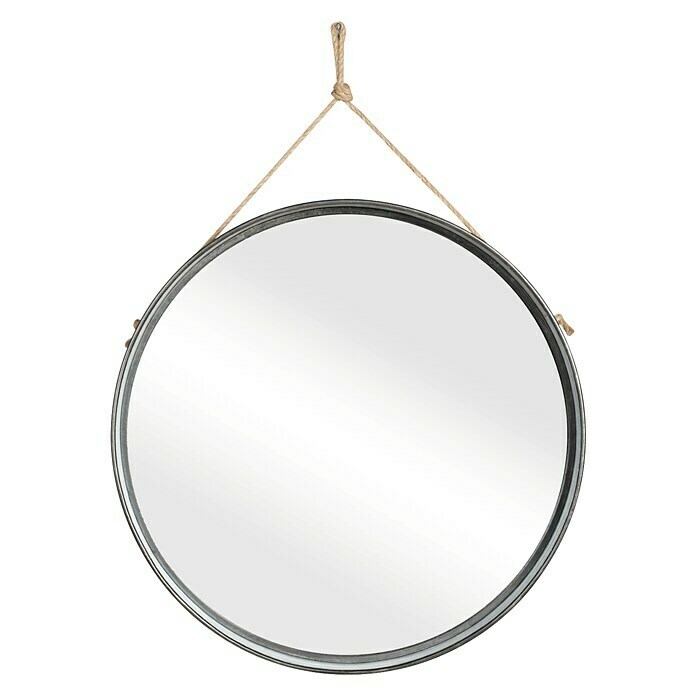 Espejo Esmeralda (Diámetro: 70 cm, Plateado)