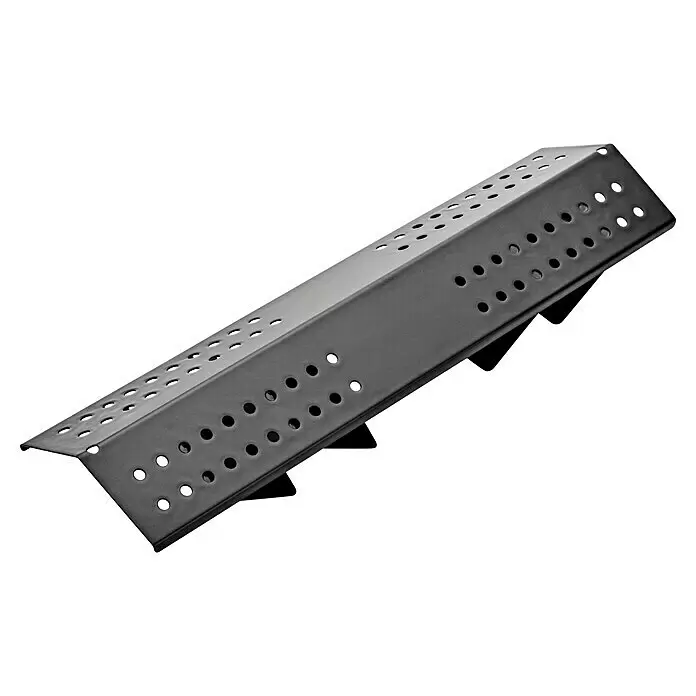 Edelheiss Gasgrill Exzellenz 1.6 - Grillfläche (B x T): 103 x 45,5 cm, 25,2 kW, Anzahl Brenner: 6 Stk. - Dunkelgraue, perforierte Metall-Räucherbox zum Grillen.