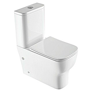 Pack de WC Lisboa (Sin borde de descarga, Forma de descarga: Por separado, Salida WC: Horizontal, Blanco)