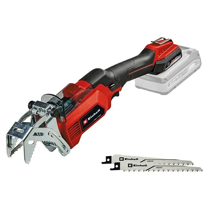 Einhell Power X-Change 18V Akku-Astsäge GE-GS 18/150 Li - Li-Ionen, Ohne Akku, Schwertlänge: 100 mm - Akku-Astsäge von Einhell, ideal für müheloses Beschneiden von Ästen in Gärten. Kompaktes Design und einfache Handhabung.